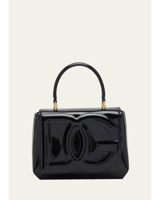 Dolce & Gabbana DG Logo Patent Leather Shoulder Bag