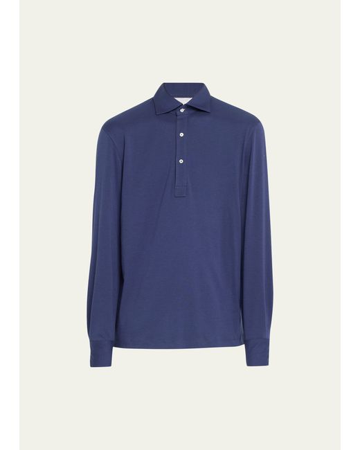 Brunello Cucinelli Cotton-Silk Polo Shirt