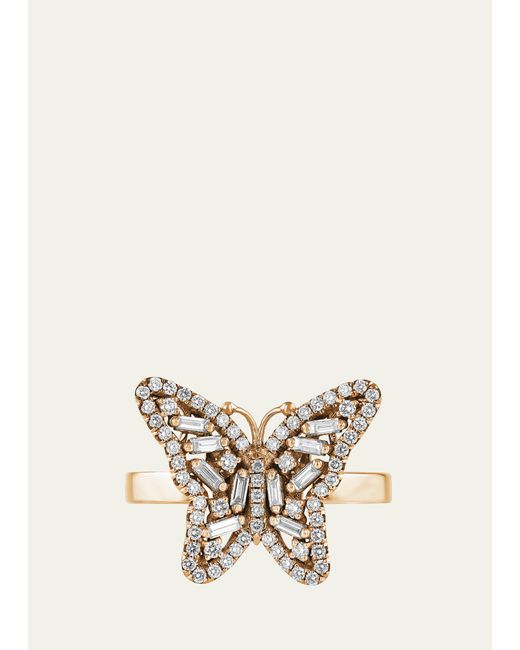 Suzanne Kalan 18K Bold Diamond Small Butterfly Ring