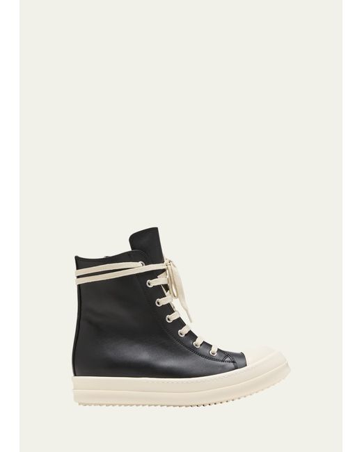 Rick Owens Scarpe Leather High-Top Sneakers