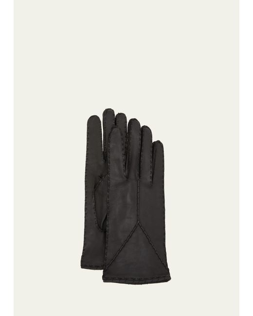 Saint Laurent Stitched Leather Gloves