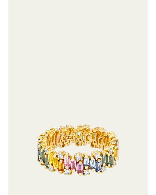 Suzanne Kalan Shimmer Alaia Pastel Sapphire Eternity Band Ring