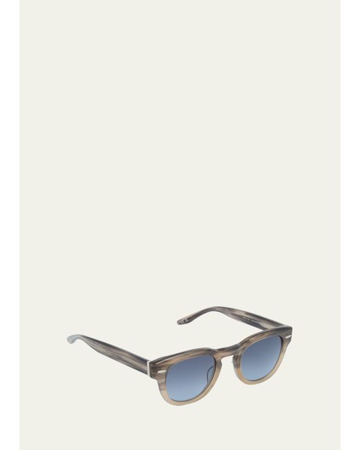 Barton Perreira Demarco Keyhole-Bridge Acetate Rectangle Sunglasses