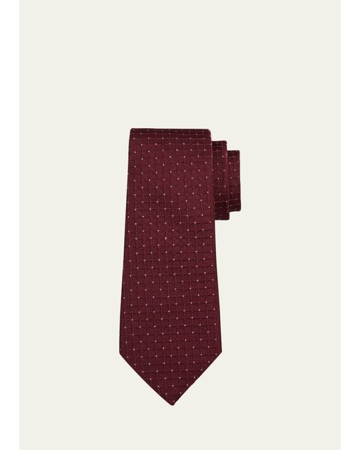 Giorgio Armani Micro-Box Pattern Silk Tie