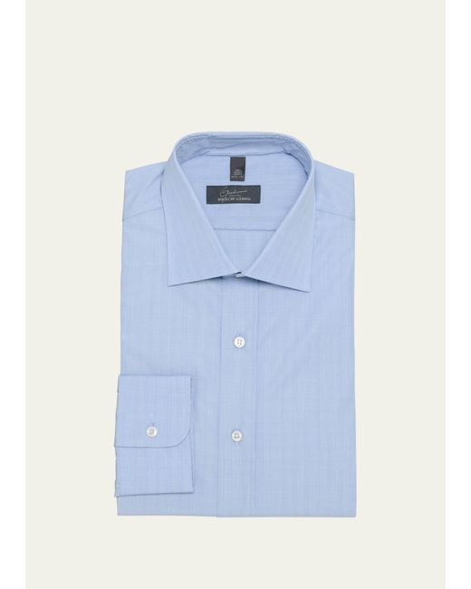 Bergdorf Goodman Micro-Plaid Cotton Dress Shirt