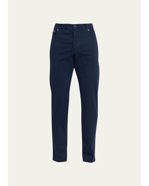 Kiton Solid Cotton-Cashmere Jeans
