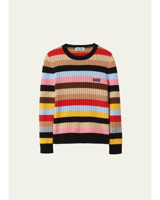 Miu Miu Stripe Cashmere Sweater