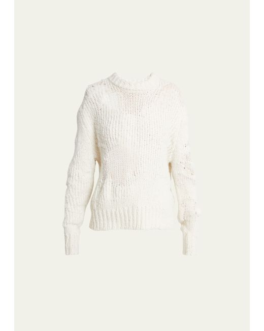 Chloé Silk Textured Mesh Knit Sweater