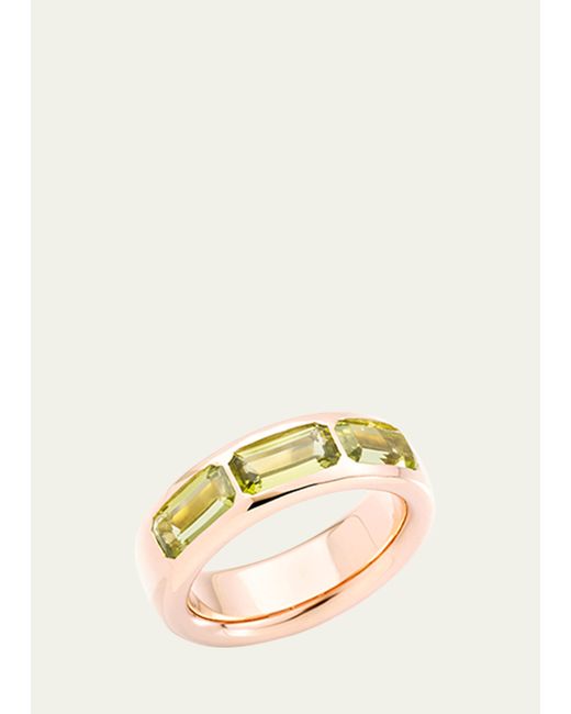 Pomellato 18K Rose Gold Iconica Ring with Peridot