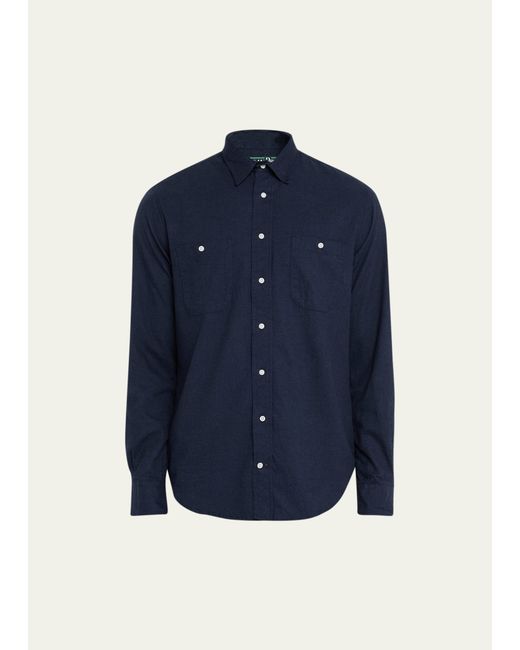 Gitman Brothers Shirt Co. Solid Flannel Sport Shirt