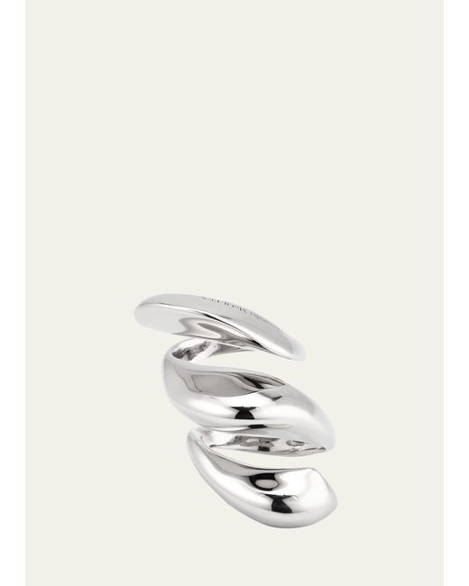Alexander McQueen Silvertone Twisted Ring