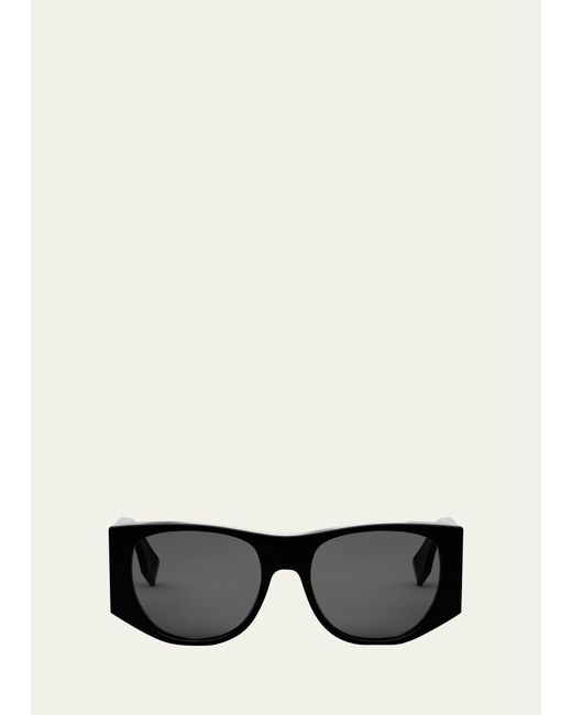 Fendi Baguette Acetate Oval Sunglasses