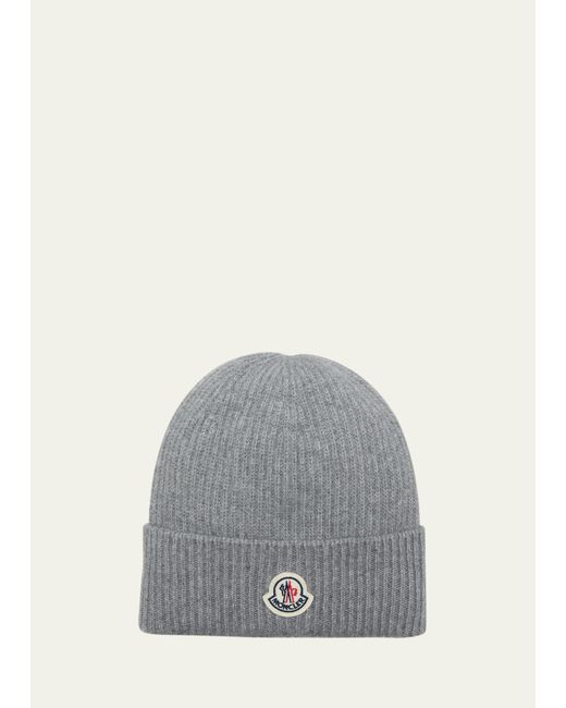 Moncler Ribbed Wool-Cashmere Beanie
