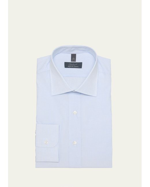 Bergdorf Goodman Cotton Micro-Check Dress Shirt