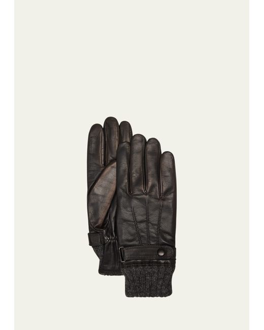 Agnelle Darius Cashmere-Lined Leather Gloves