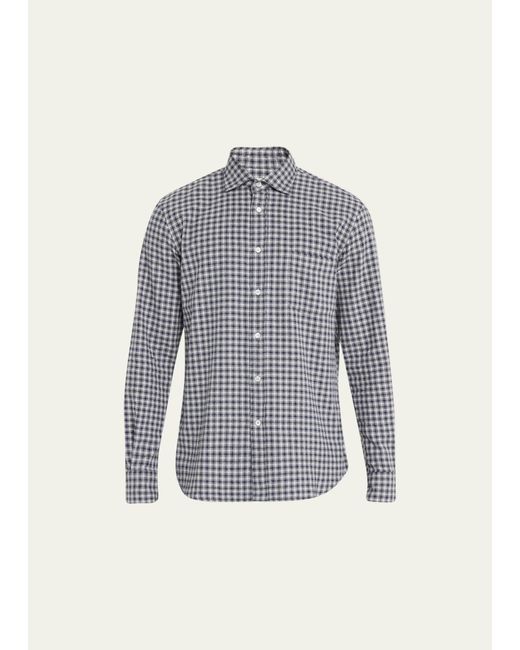 Hartford Micro-Check Flannel Shirt