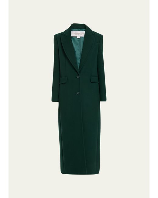 Michael Kors Collection Single-Breasted Wool Chesterfield Long Coat