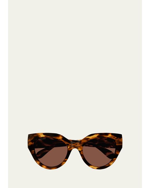 Gucci GG Emblem Acetate Cat-Eye Sunglasses