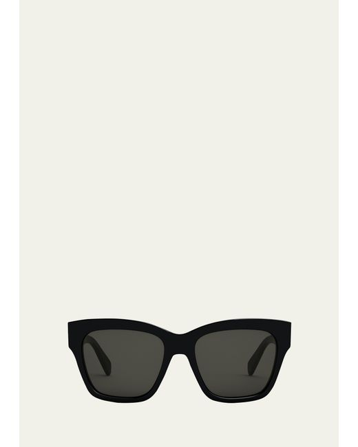 Celine Monochrome Triomphe Acetate Cat-Eye Sunglasses