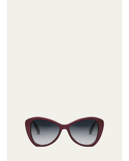 Celine Thin Logo Acetate Butterfly Sunglasses