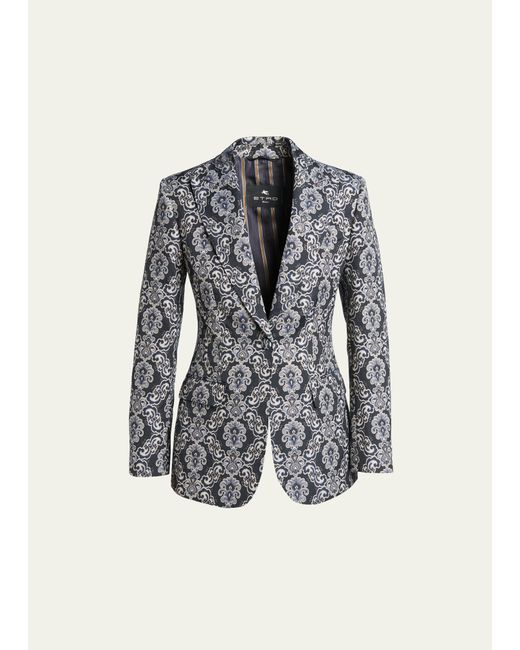 Etro Jacquard Brocade Blazer Jacket