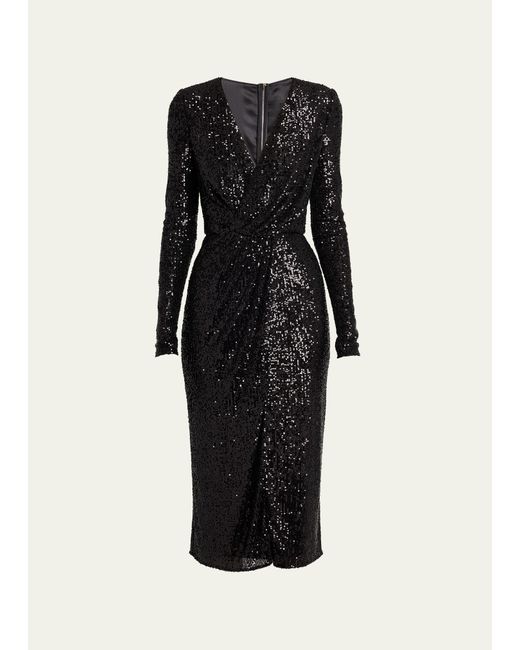 Dolce & Gabbana Micro Sequin-Embellished Tulle Midi Dress