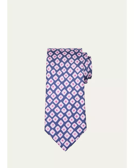 Charvet Square-Printed Silk Tie