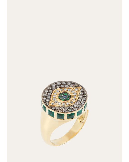 Ileana Makri 18K Gold Dawn Multi-Stone Chevalier Ring