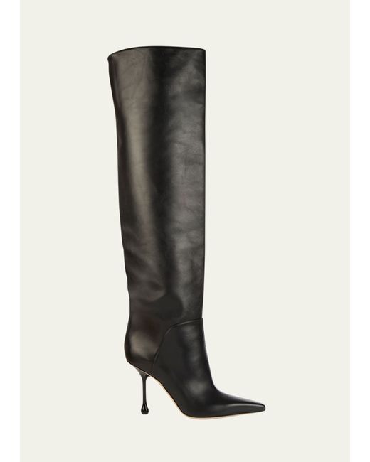 Jimmy Choo Cycas Leather Over-The-Knee Boots