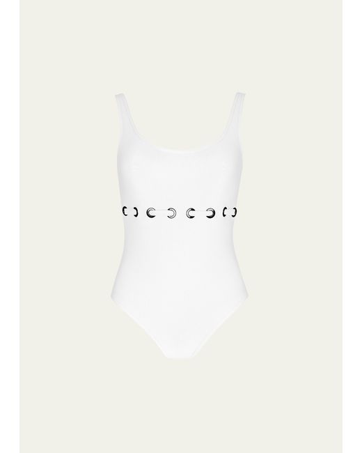 Karla Colletto Lucy Round Neck Underwire Tank One-Piece Swimsuit