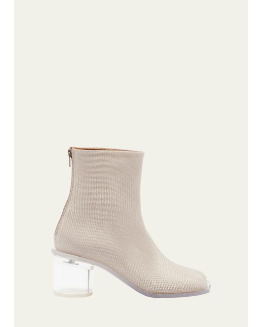 Mm6 Maison Margiela Anatomic Leather Clear-Heel Ankle Boots