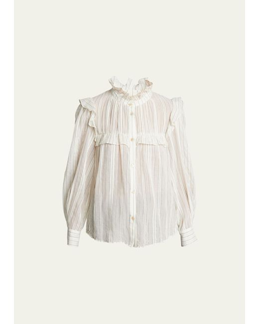 Isabel Marant Etoile Idety Stripe Long-Sleeve Shirt