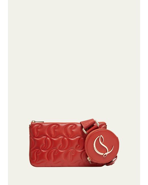 Christian Louboutin Loubila Hybrid CL Quilted Pouch Shoulder Bag