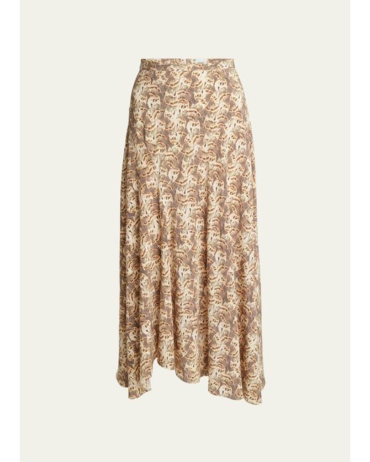 Isabel Marant Sakura Silk Midi Skirt