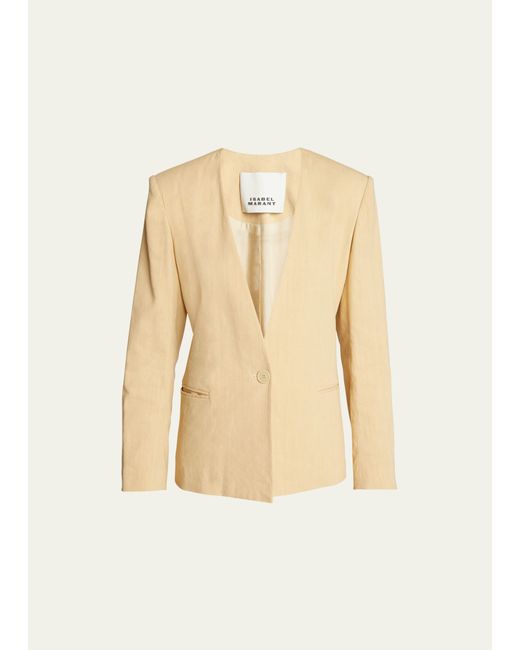 Isabel Marant Manzil One-Button Cotton Jacket
