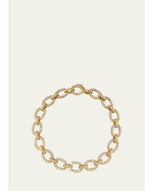 Irene Neuwirth 18K Gold Medium Oval Link Diamond Chain Bracelet
