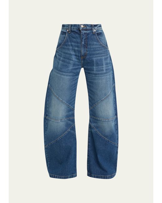 EB Denim Frederic Mid-Rise Wide Curved Jeans