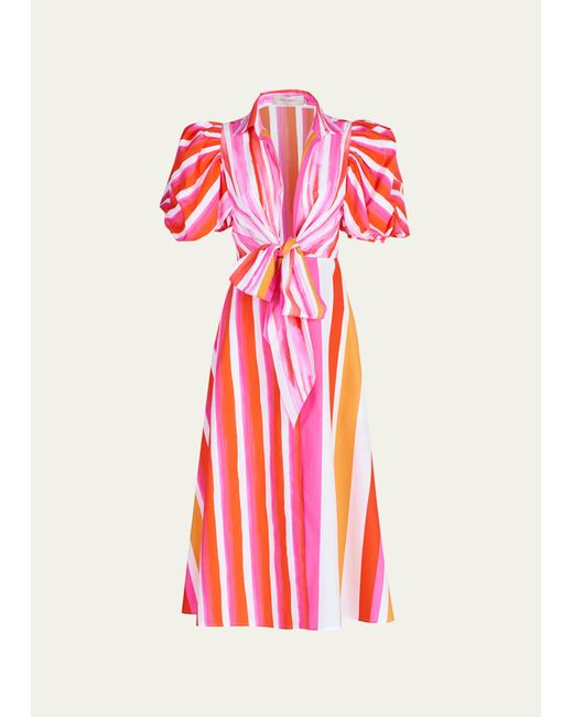 Silvia Tcherassi Pavia Stripe Midi Dress