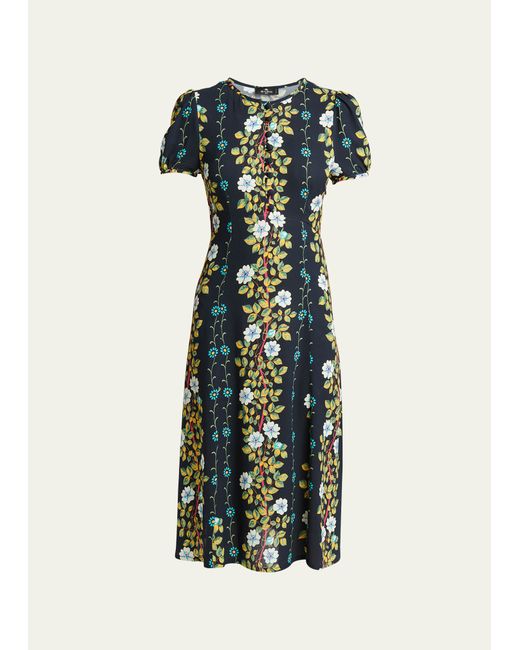 Etro Floral-Print Midi Dress