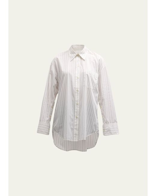 Citizens of Humanity Cocoon Oversized Stripe Button-Front Shirt