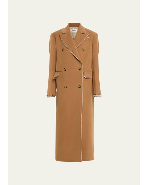 Interior The Riley Long Raw-Edge Deconstructed Wool Coat