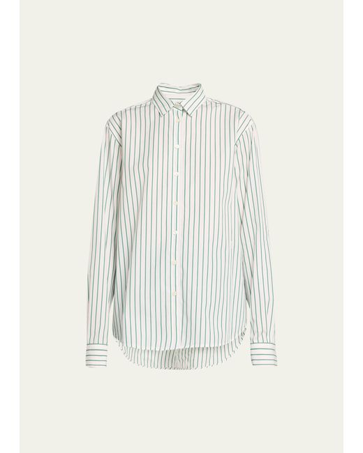 Totême Signature Stripe Poplin Oversized Button Up Shirt