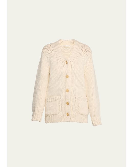The Row Evesham Wool Button-Front Cardigan