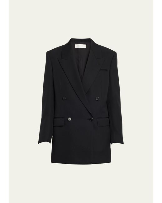 The Row Myriam Double-Breasted Wool Blazer