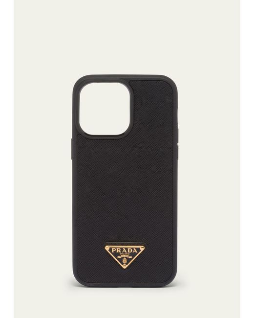 Prada Triangle Saffiano Leather Phone Case