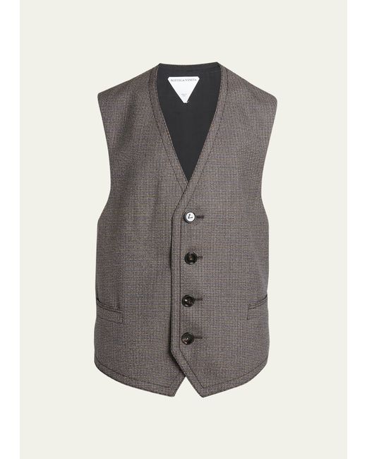 Bottega Veneta Classic Wool Houndstooth Vest