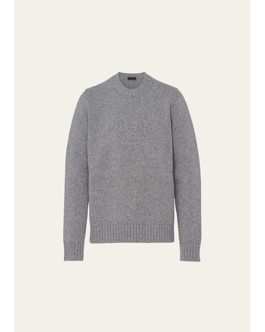 Prada Wool-Cashmere Logo Sweater
