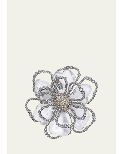 Alexis Bittar Punk Royale Crystal Lucite Flower Pin