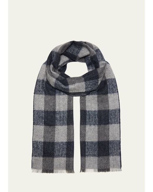 Alonpi Cashmere Doubled-Faced Check Scarf
