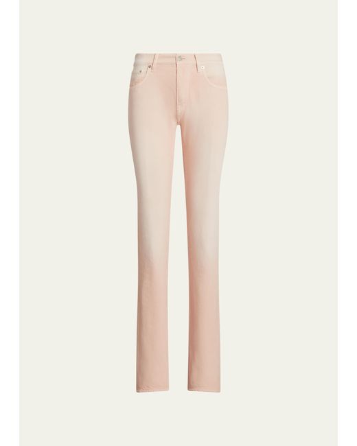 Ralph Lauren Collection 750 Mid-Rise Straight-Leg Ankle Denim Jeans